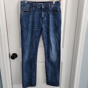 Alberto Pipe Jeans Mens Size 32x32 Blue Denim Regular Fit Stretch Dark Wash